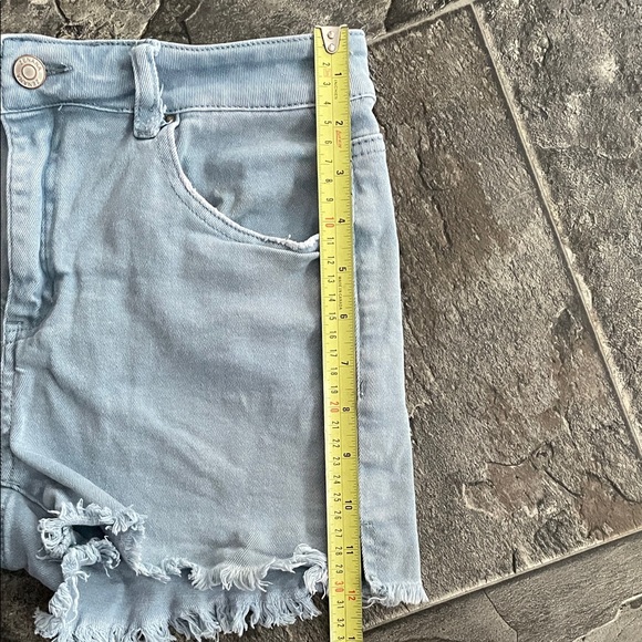 ZENANA Women’s Distressed Light Blue Jean Shorts Sunshine Holiday Indie Grunge - Picture 6 of 10